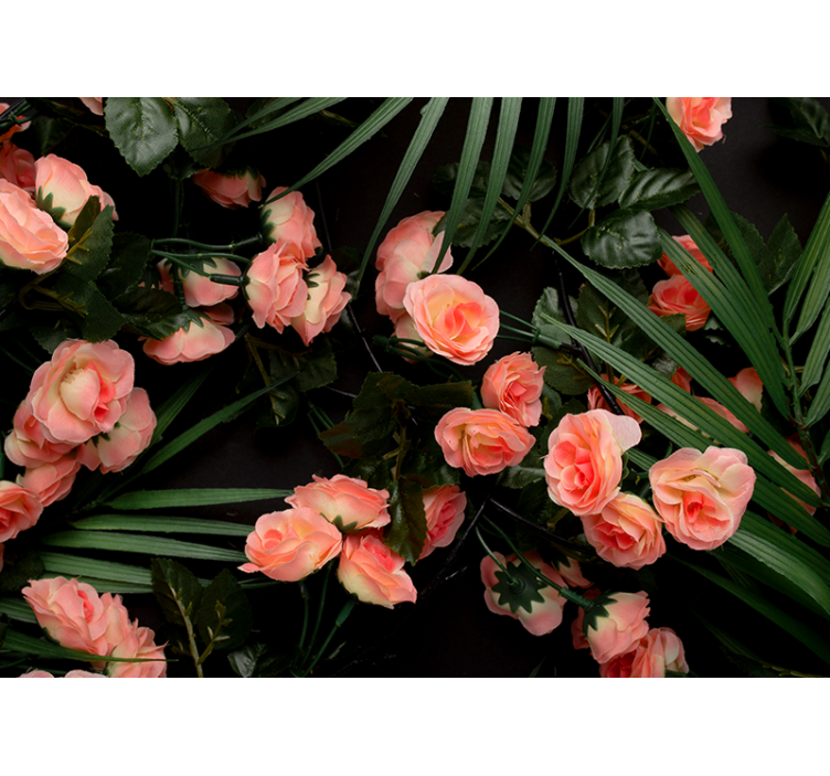 Rolo zavesa za dnevno sobo cvetje s palmami - TenStickers