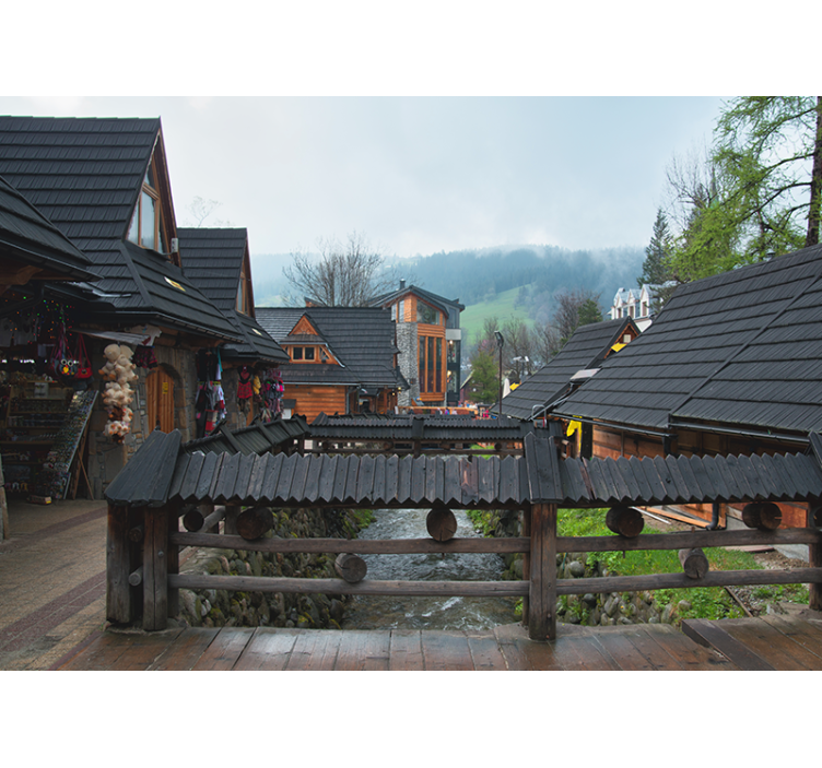Rolo zavesa za dnevno sobo ulica zakopane - TenStickers