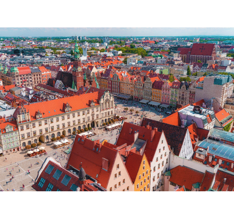 Rolo zavesa za dnevno sobo panorama wrocław - TenStickers