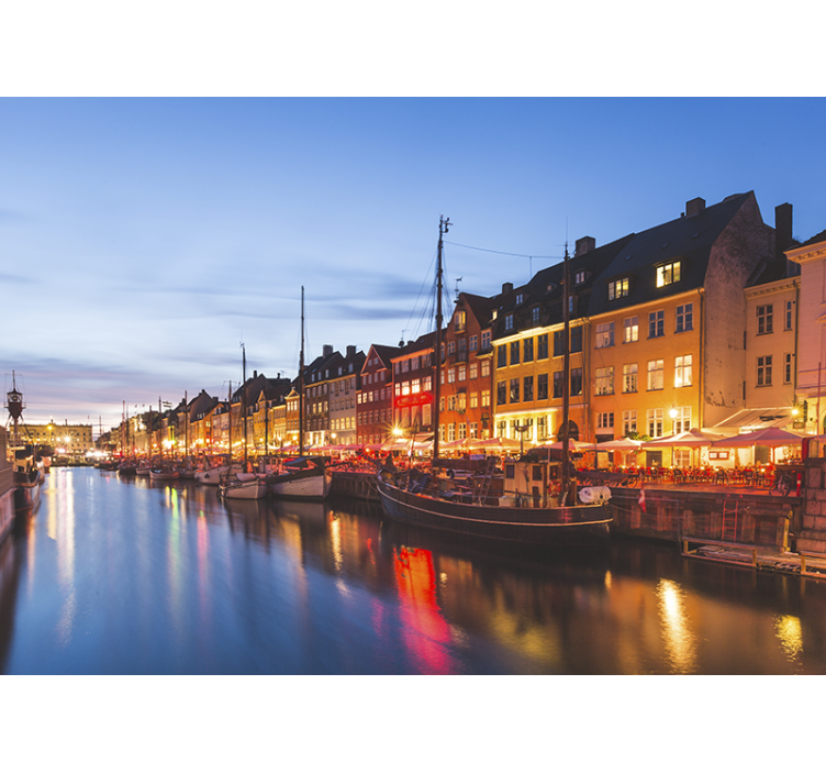 Rolo zavesa za dnevno sobo barvite hiše köbenhavna - TenStickers