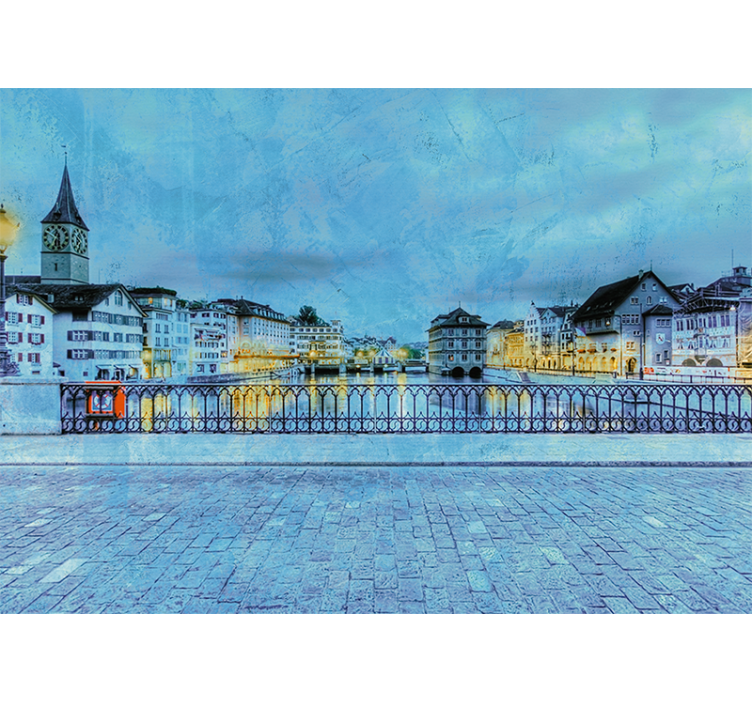 Rolo zavesa za dnevno sobo hladna noč v zürichu - TenStickers
