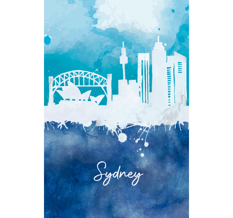 Rolo zavesa za dnevno sobo sydney v akvarelu - TenStickers