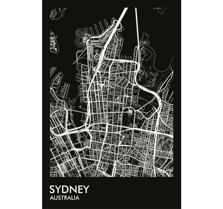 Rolo zavesa za dnevno sobo mapa sydney - TenStickers