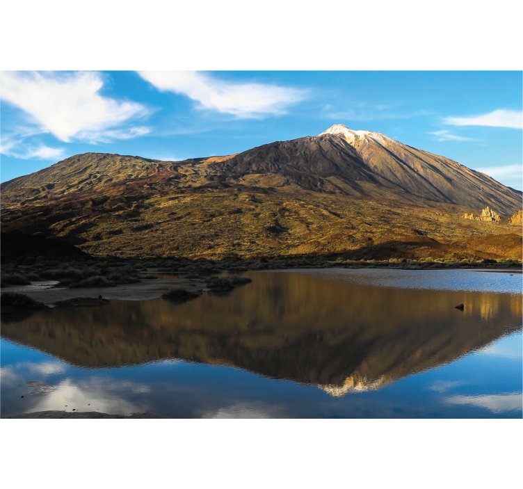 Rolo zavesa za dnevno sobo teide odražen v vodi - TenStickers