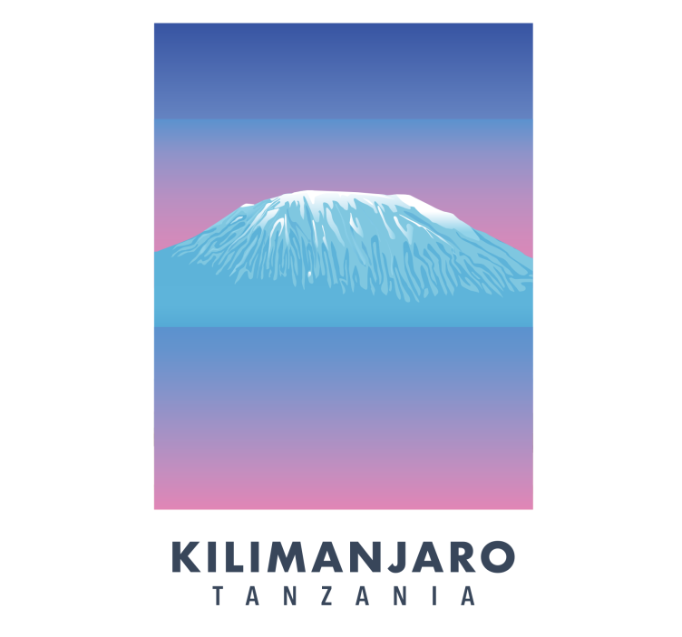Rolo zavesa za dnevno sobo kilimanjaro retro platno - TenStickers