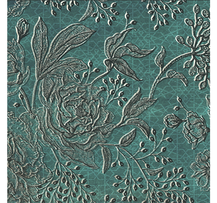 Rolo zavesa za dnevno sobo orientalska flora - TenStickers