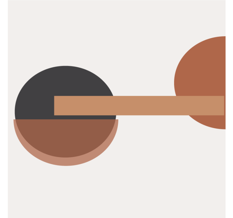 Rolo zavesa za dnevno sobo kontrastna geometrijska umetnost - TenStickers