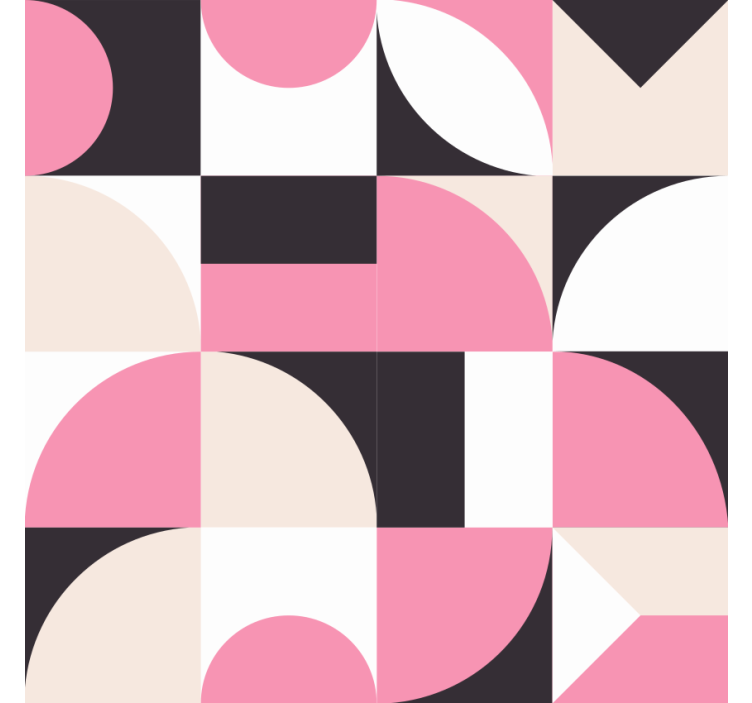 Rolo zavesa za dnevno sobo v rožnatih geometrijskih vzorcih - TenStickers