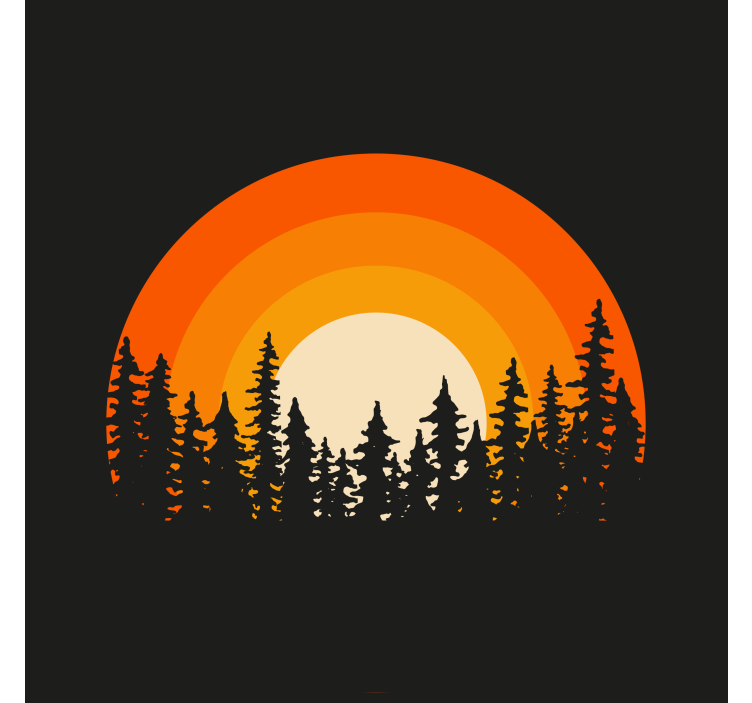 Rolo zavesa za dnevno sobo zora temnega gozda - TenStickers