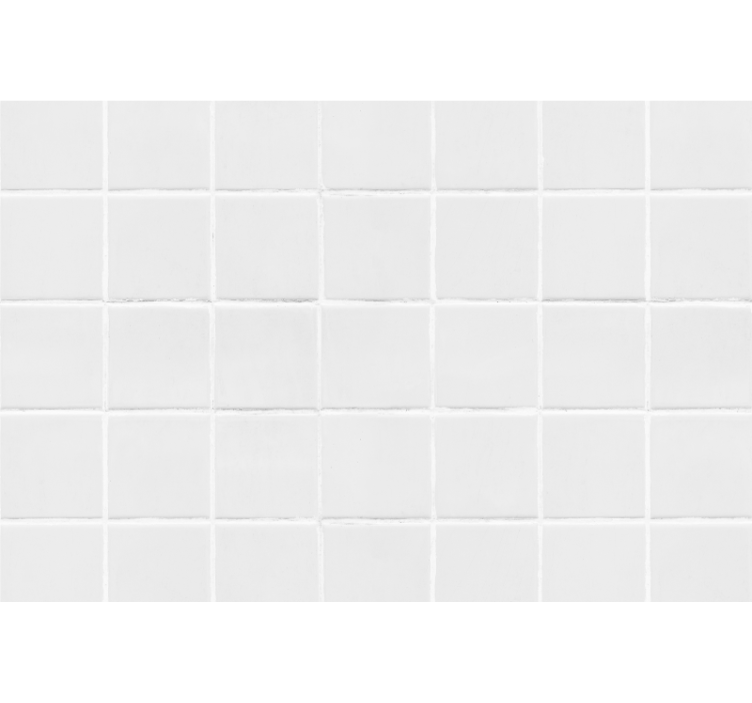 Bela rolo zavesa preprosti ploščice - TenStickers