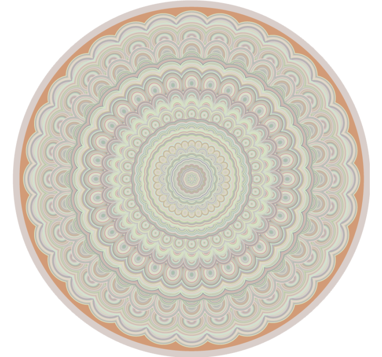 Bež senčila za okno krožna bež mandala - TenStickers