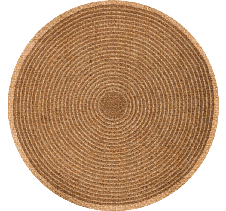 Bež senčila za okno krožna tekstura jute - TenStickers