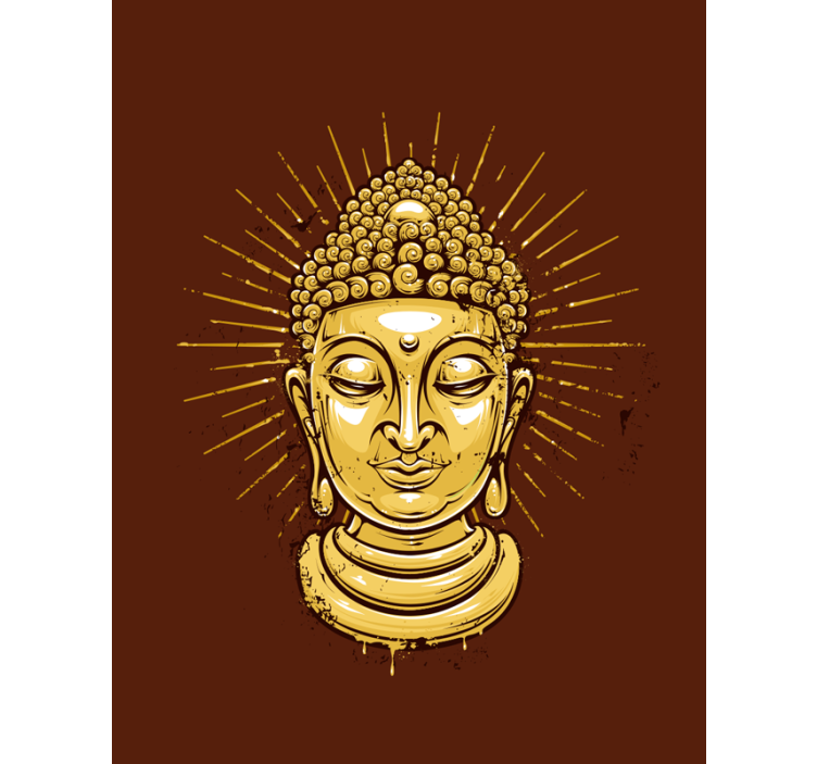 Zlata buddha sillouhette zen Roletne - TenStickers