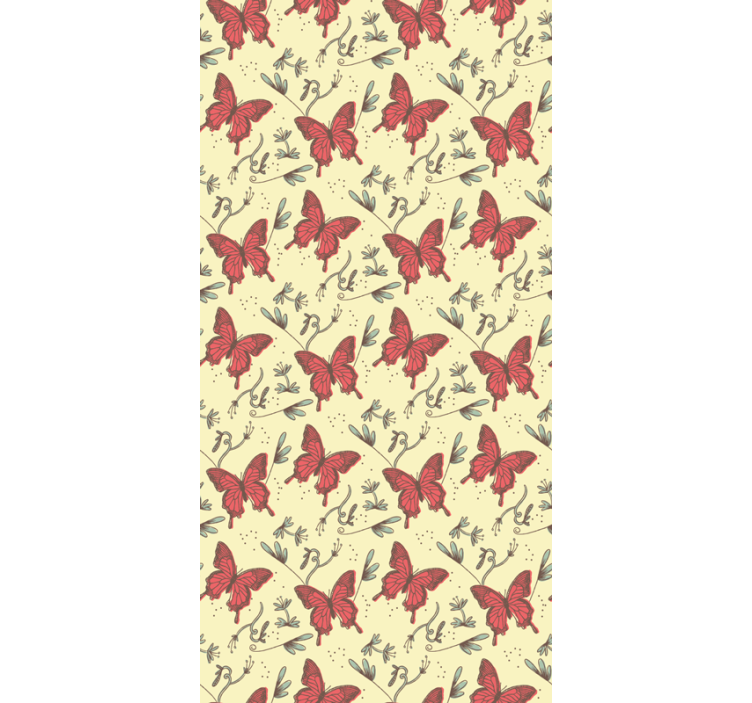 Vintage rumen metulj - TenStickers