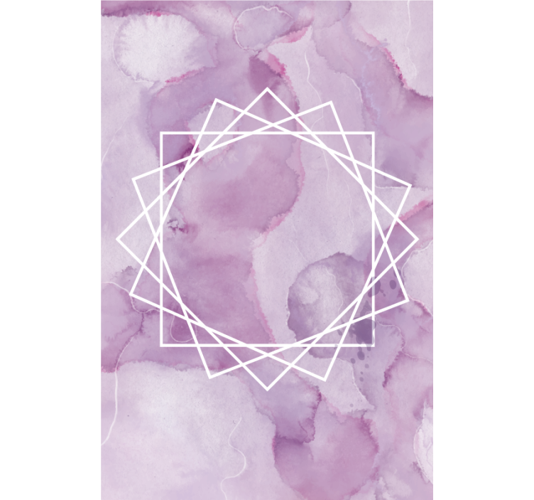 Temno vijolična poligonalna okvir dnevna soba žaluzije - TenStickers