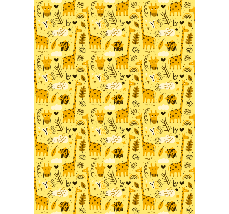 Yellow jungle animals otroška rolo senčila - TenStickers