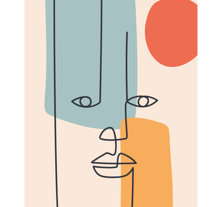 Umetniško narisan obraz rolo slikanje - TenStickers