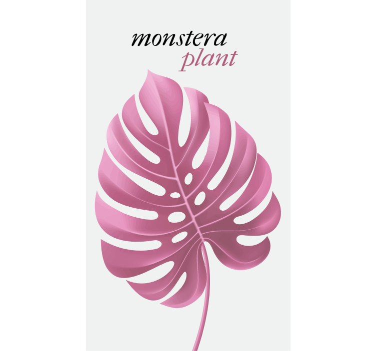 Rastlina roza monstera cvetje in rastline senčilo - TenStickers