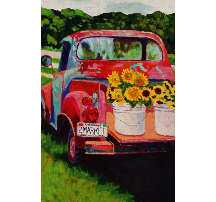 šopek starodobnih tovornjakov cvetlični senčilo - TenStickers