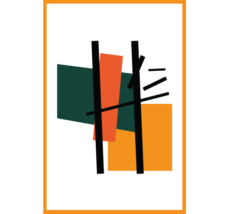 Sestava geometrijskih blokov sodobni senčilo - TenStickers