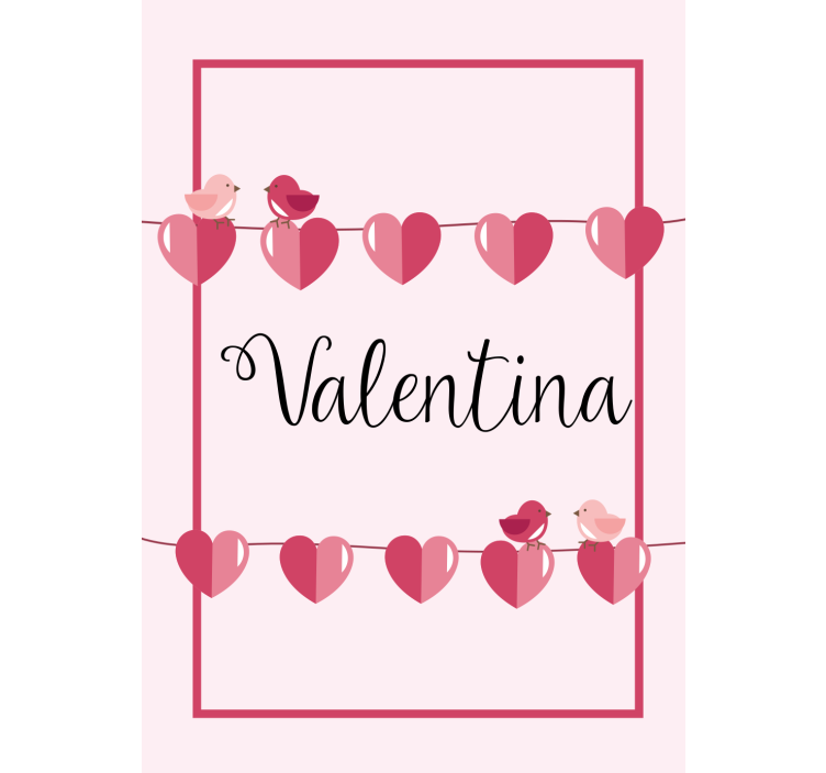 Ljubezenska srca in ime rolo zavesa za najstnika - TenStickers