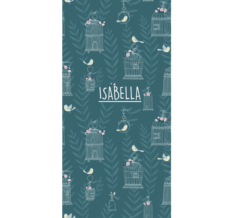 Ptičje kletke in flora z imenom otroška rolo senčila - TenStickers