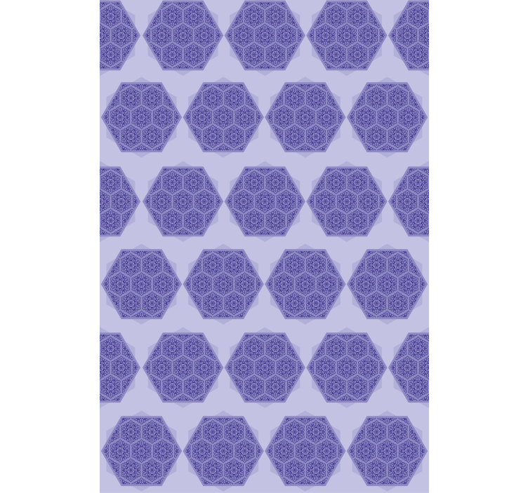 Intricate purple hexagons tekstura in vzorec senčilo - TenStickers