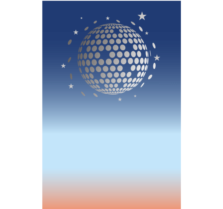 Gradient barvita disko krogla najstnica - TenStickers