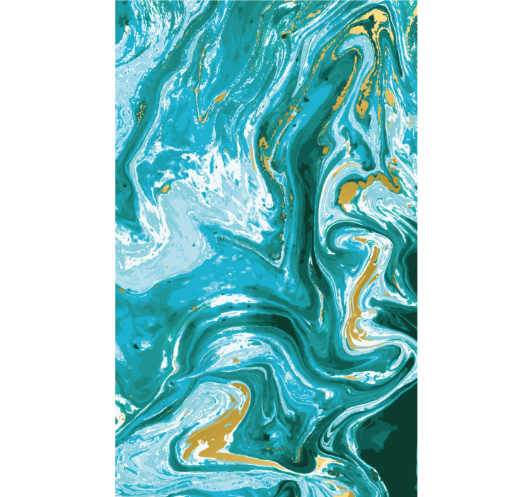 Marbled aqua swirls tekstura in vzorec senčilo - TenStickers