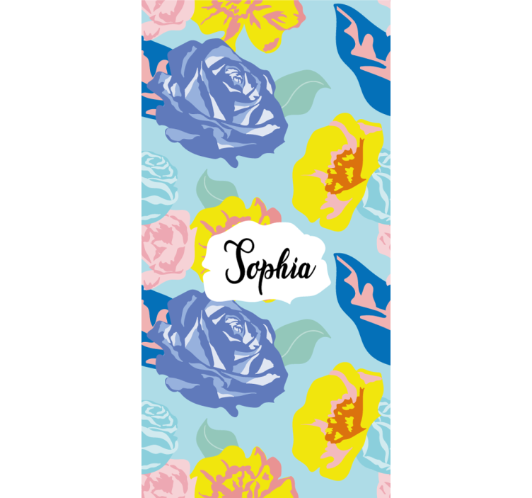 Moderne modre in rumene vzorce žaluzij po meri - TenStickers