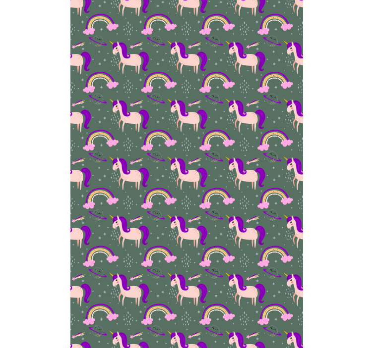 Vijoličen vzorec samoroga otroška rolo senčila - TenStickers