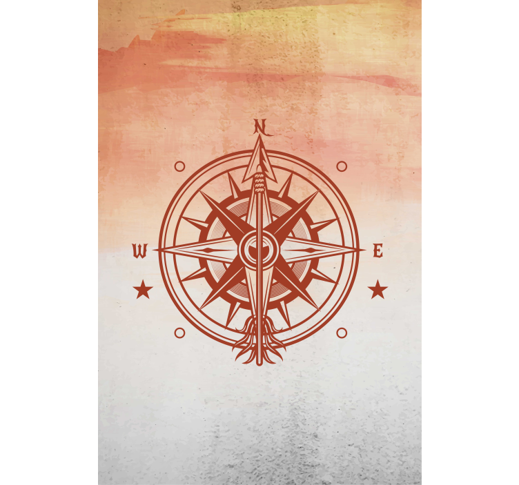 Navigacija s kompasom svetovni zemljevid rolo zavesa - TenStickers