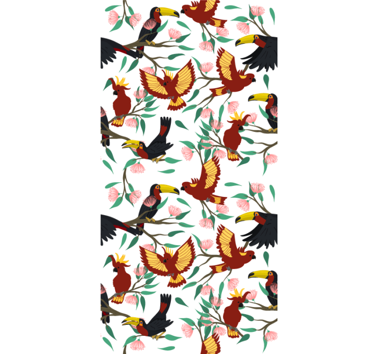 Tropical bird patterns za senčenje živali - TenStickers