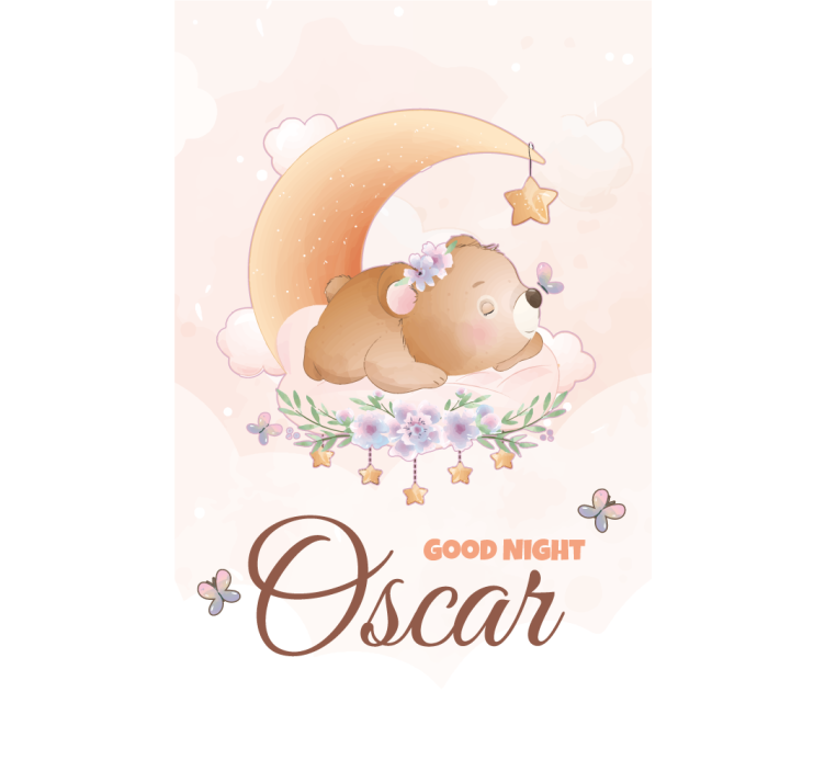 Srčkan medved za dečka z imenom rolo - TenStickers