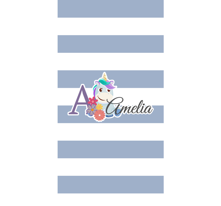 Unicorn name personalised otroška rolo senčila - TenStickers