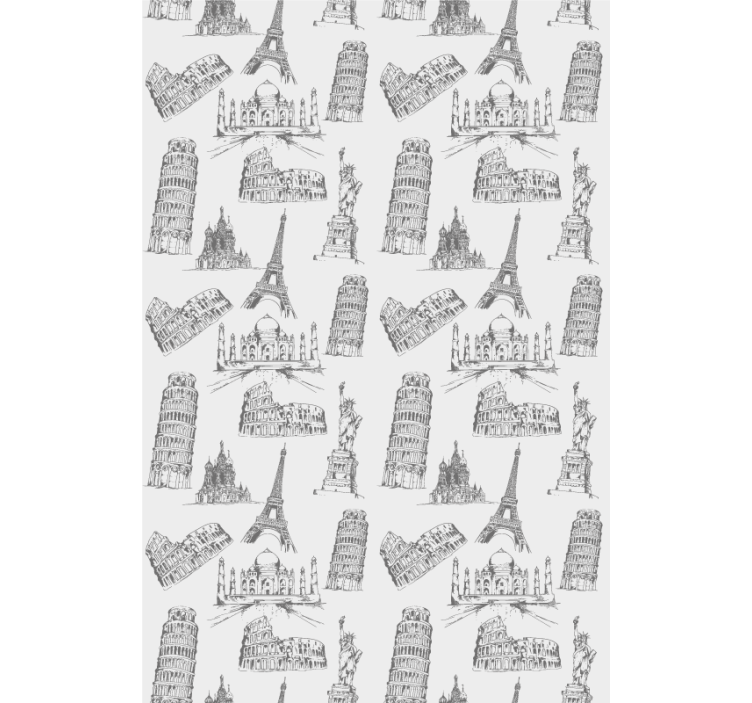 Silhuete znamenitih znamenitosti izvirnik rolo senčilo - TenStickers