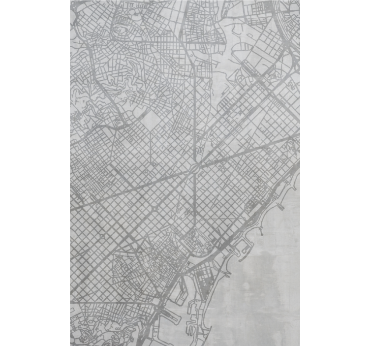 Vzorec zemljevida mesta svetovni zemljevid rolo zavesa - TenStickers