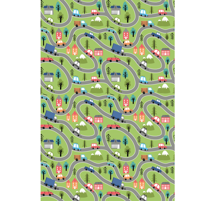 Pisane ceste za vozila otroška rolo senčila - TenStickers