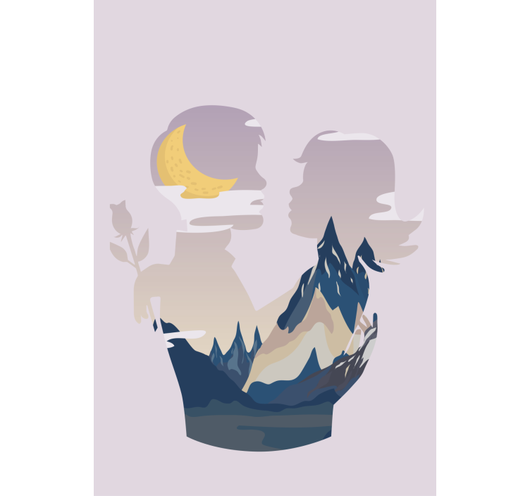 Prizor nočnih gora izvirnik rolo senčilo - TenStickers