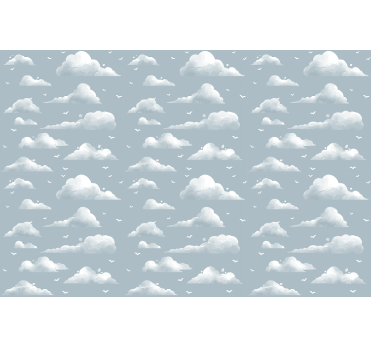 Fluffy grey pattern oblaki senčilo - TenStickers