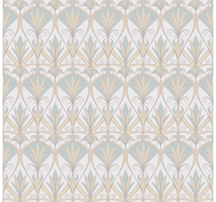 Siv rastlinski motiv elegantna rolo zavesa - TenStickers