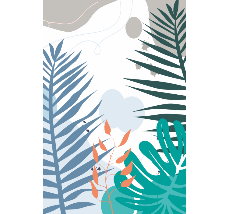 Veliki tropski listi cvetje in rastline senčilo - TenStickers