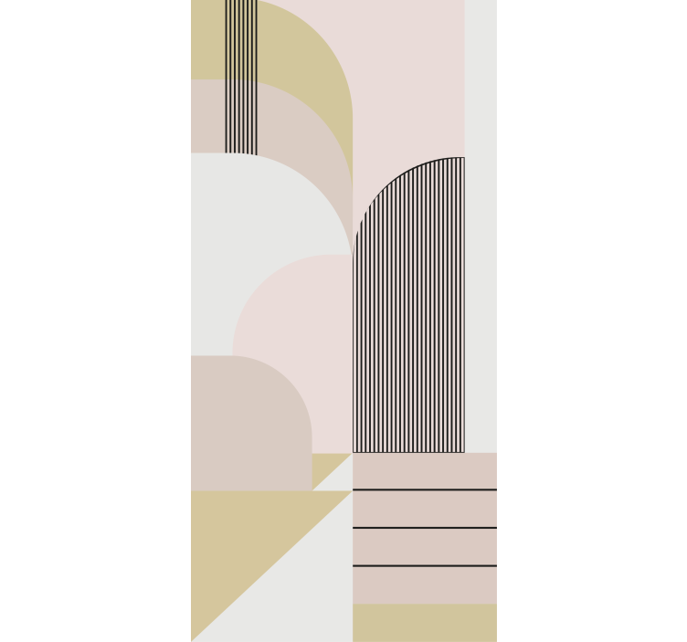 Oblikovanje geometrijske krivulje sodobni senčilo - TenStickers