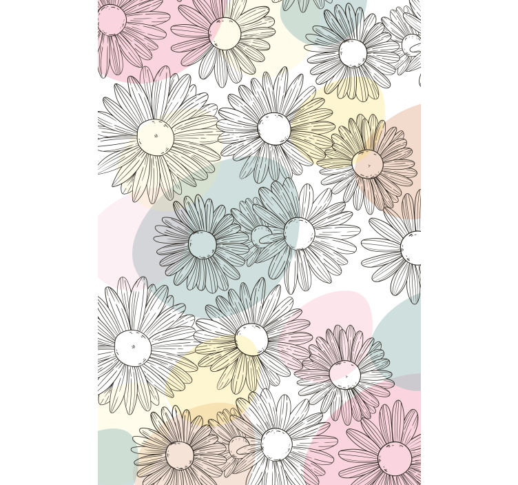Daisies and pastel hues cvetlični senčilo - TenStickers