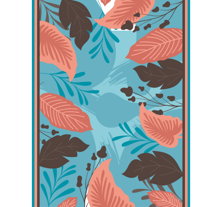 Listnati cvetlični aranžma cvetje in rastline senčilo - TenStickers