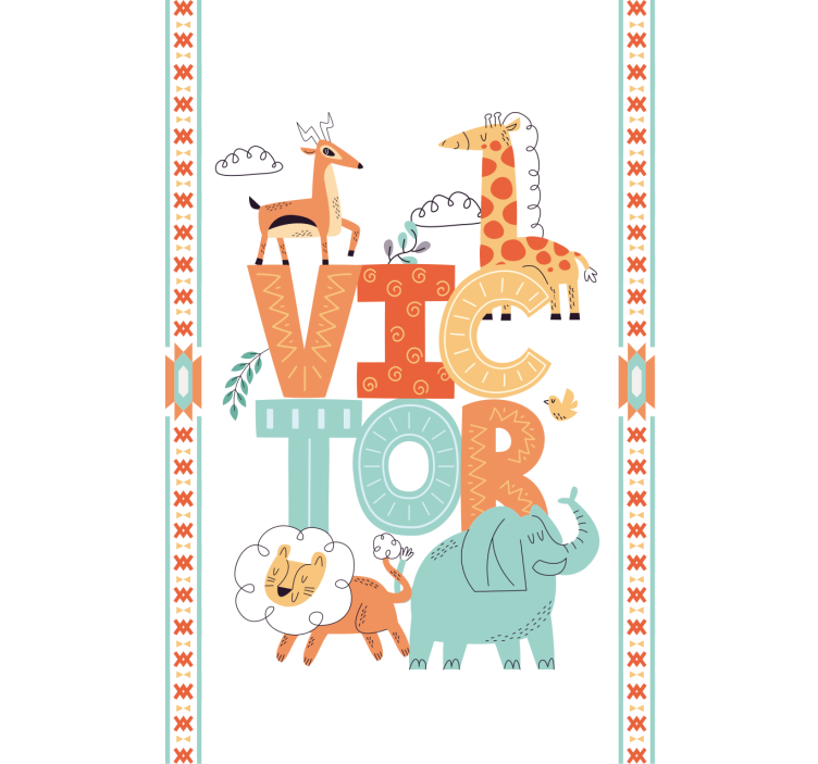 Divje živali z imenom otroška rolo senčila - TenStickers