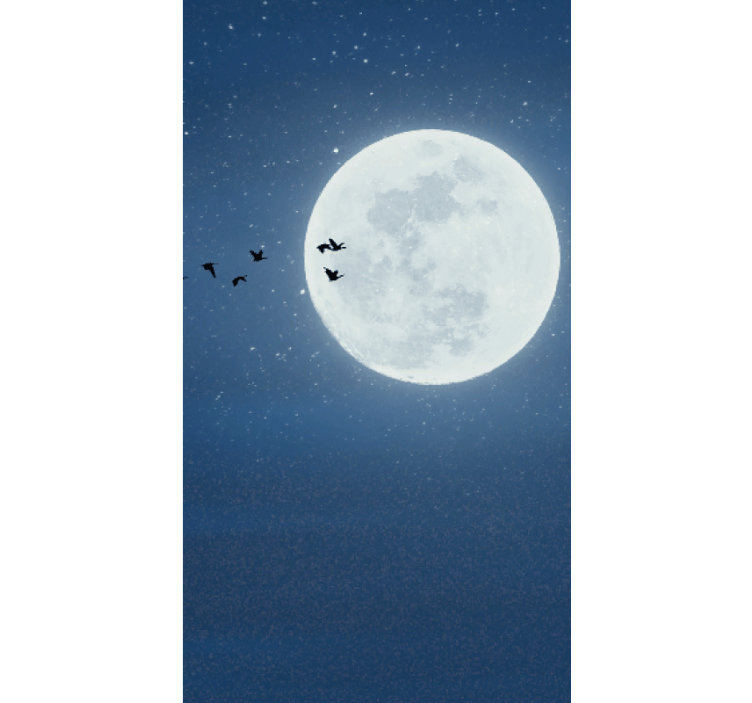 Full moon and sky original rolete - TenStickers