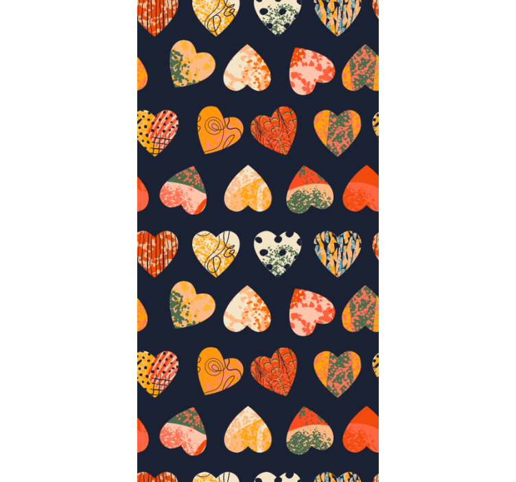 Heart patterns collection romantična rolo zavesa - TenStickers