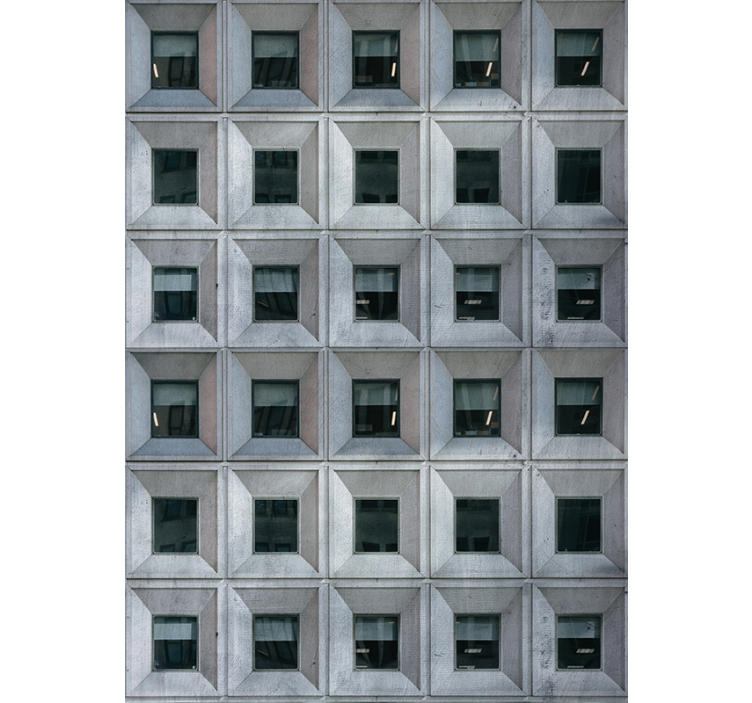 Brutalistična arhitektura siva Roletne - TenStickers