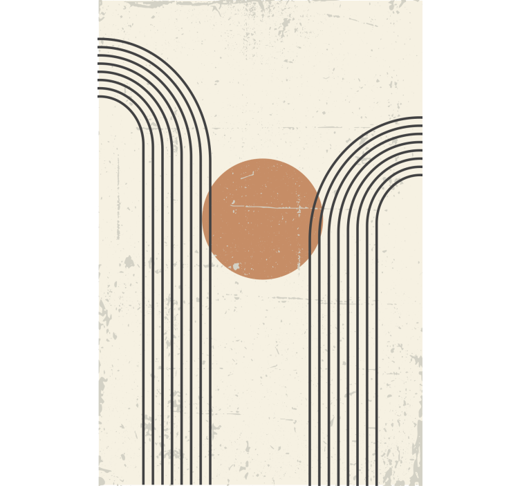 Abstraktna polločna rjava žaluzija - TenStickers